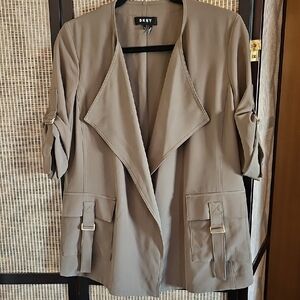 DKNY Women's Utility Jacket in Olive Green